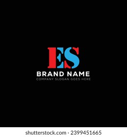 ES creative initials letter logo design concept. ES icon design. E S