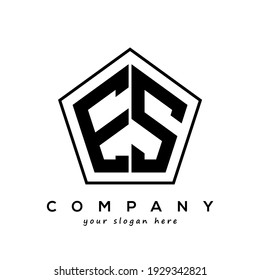 ES creative letter logo design