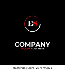 plantilla de diseño de logotipo de letras modernas creativas de ES