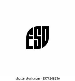 ES and D Letter Logo Design with Creative Modern