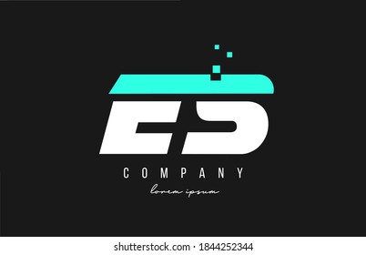 es e s alphabet letter logo combination in blue and white color. Creative icon design for business