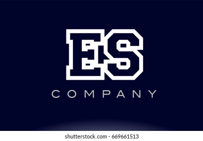 ES E S  alphabet letter combination logo creative company vector icon design template