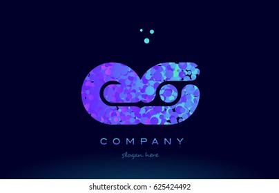 es e s alphabet pink blue bubble circle dots creative letter company logo vector icon design template