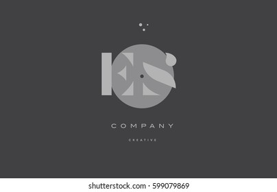 es e s  grey modern stylish alphabet dot dots eps company letter logo design vector icon template 