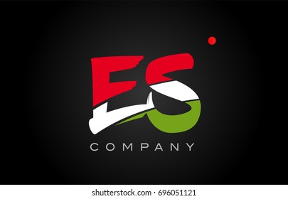 ES E S letter logo combination alphabet vector creative company icon design template modern