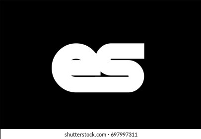 ES E S letter logo combination alphabet vector creative company icon design template modern  black white bold