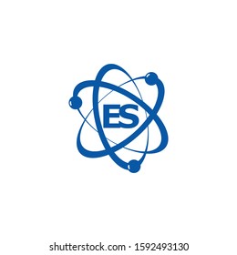 ES electron simple logo design