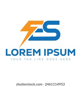 ES Electronic Logo Design ,Vector Design 