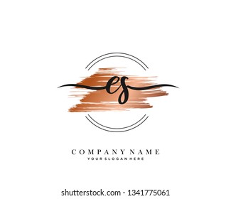 ES handwriting initial  logo vector