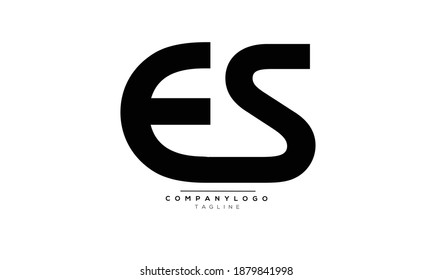 Logo-Design des ES-Symbols für Monogramm-Buchstaben