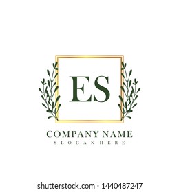 ES Initial beauty floral logo template