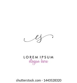 ES Initial beauty monogram logo vector