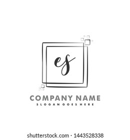 ES Initial beauty monogram logo vector