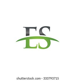 ES initial company green swoosh logo