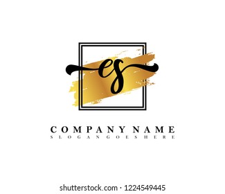ES Initial handwriting logo concept