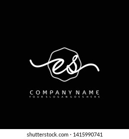ES Initial handwriting logo concept