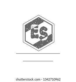 ES  Initial Handwriting logo template vector