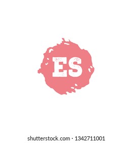 ES  Initial Handwriting logo template vector