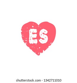 ES  Initial Handwriting logo template vector