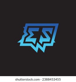 ES initial inspiration logo design esport and gaming clan ideas