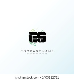 ES initial letter abstract logo design vector.