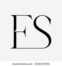 es initial letter logo design symbol