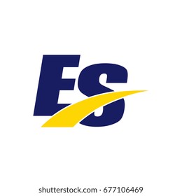 ES Initial letter logo design graphic