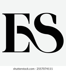 ES Initial Letter Logo Symbol