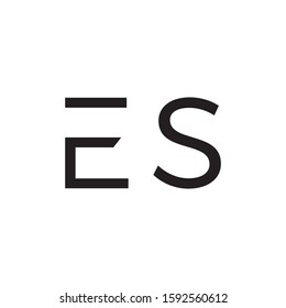 ES initial letter logo template vector icon design