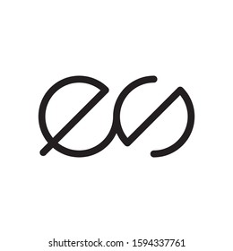 ES initial letter logo template vector icon design