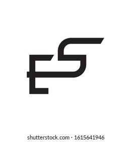 ES initial letter logo template vector icon design