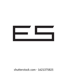 ES initial letter logo template vector icon design