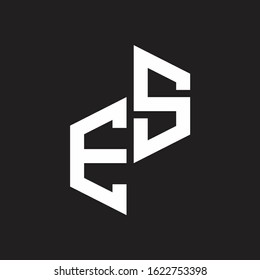 ES Initial Letters logo monogram with up to down style