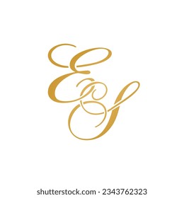 ES initial logo design vector stock