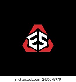 ES initial logo modern and futuristic concept for esport or gaming logo