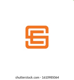 ES initial logo square design