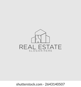 Logotipo do monograma inicial ES para imóveis com estilo de construção de luxo