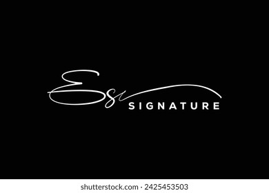 ES initials Handwriting signature logo. ES Hand drawn Calligraphy lettering Vector. ES letter real estate, beauty, photography letter logo design.