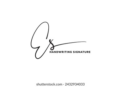 ES initials Handwriting signature logo. ES Hand drawn Calligraphy lettering Vector. ES letter real estate, beauty, photography letter logo design.