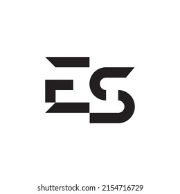 Es Initials Monogram Letter Text Alphabet Stock Vector (Royalty Free ...