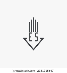 ES initials Real Estate Logo stock illustration. Logo vector