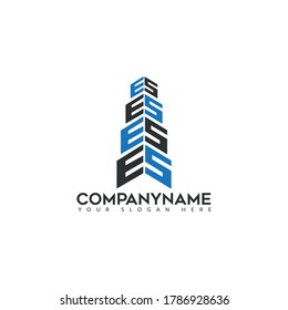 ES Letter Building Logo Design-Letter ES Building Logo Design-ES Letter Construction Logo Design