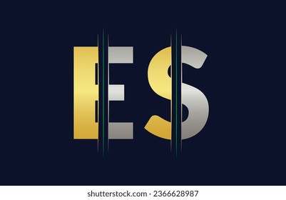 ES letter colorful logo in the circle. Vector Logo Illustration.