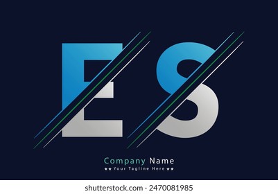 ES-Buchstabe buntes Logo im Kreis. Vektorgrafik Logo Illustration.