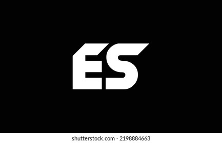  ES letter designs for logo and icon vector 