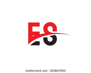 ES Letter Initial Logo Design Template