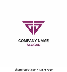 ES letter initial triangle logo.