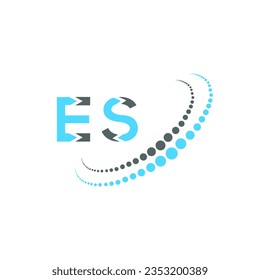 ES letter logo creative design. ES unique design.
