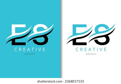 ES Letter Logo Design with Background and Creative company logo. Modern Lettering Fashion Design. Vector illustration