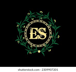 ES letter logo design with a circle shape. ES circle and cube shape logo design. ES monogram, business, real estate logo. ES Logo design with unique and simple design.